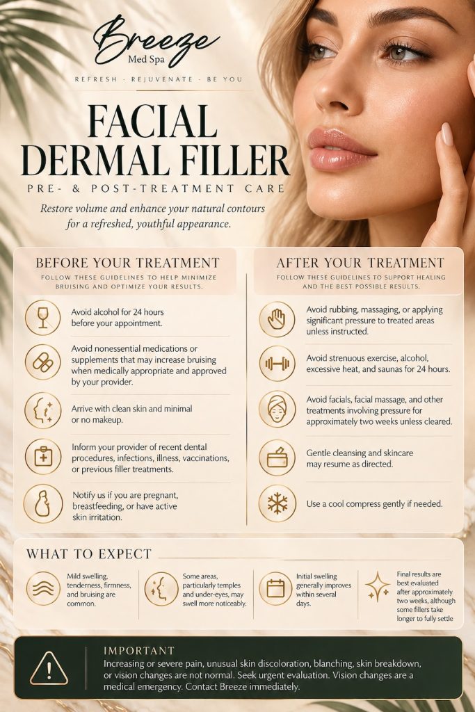 Facial dermal filler treatment