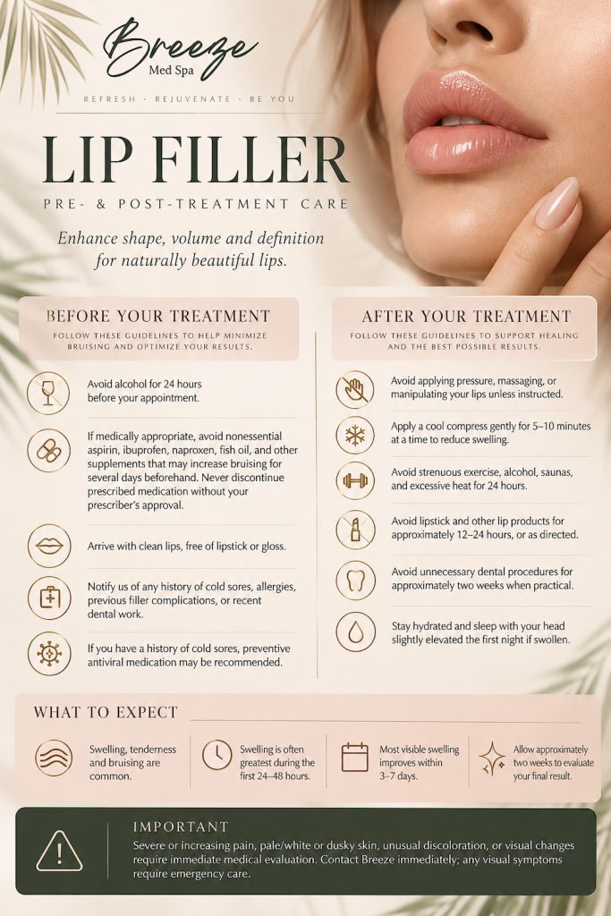 Lip filler treatment